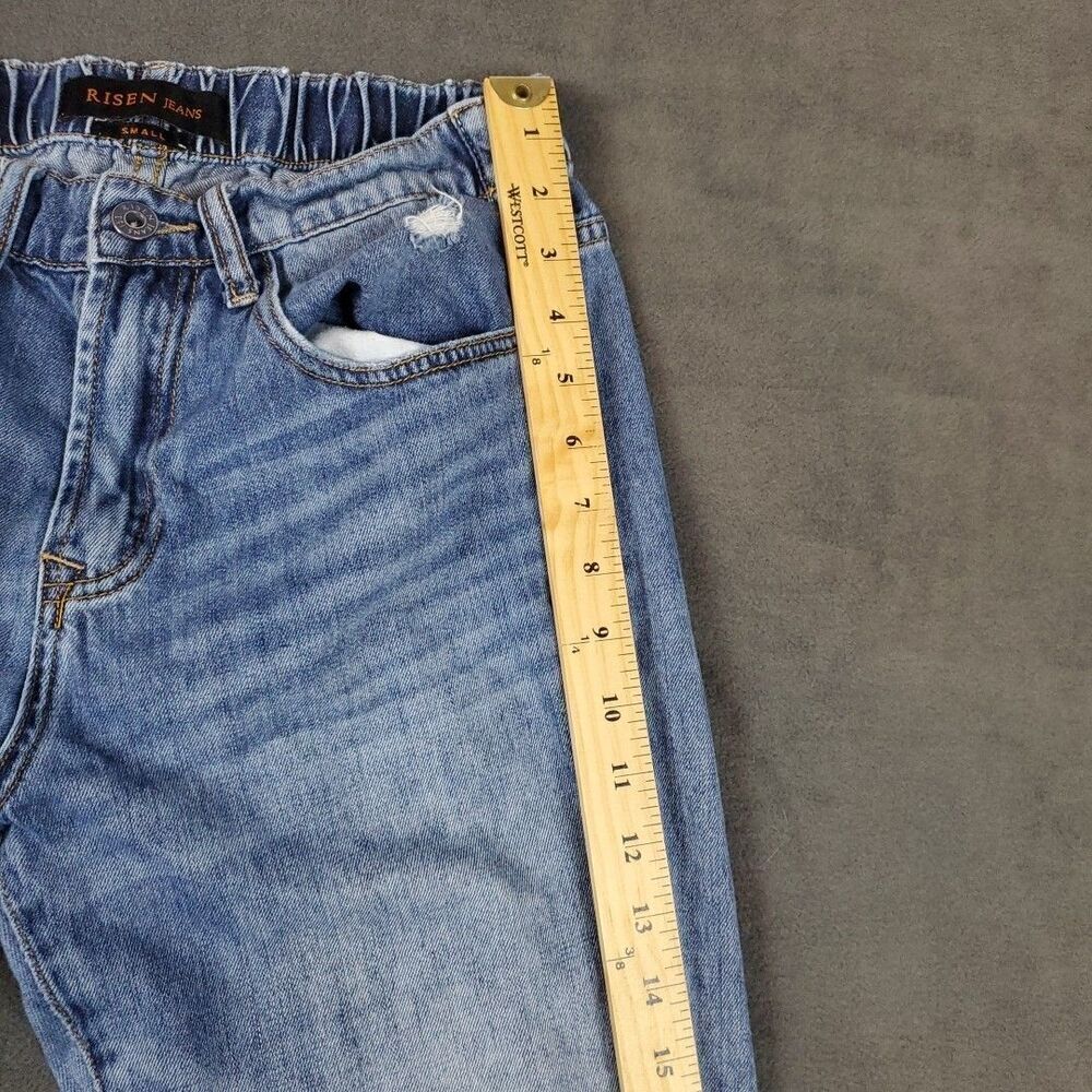 Risen Jeans Womens Small 26x25 Distressed Skinny Mid Rise Denim Los Angeles - Picture 6 of 16